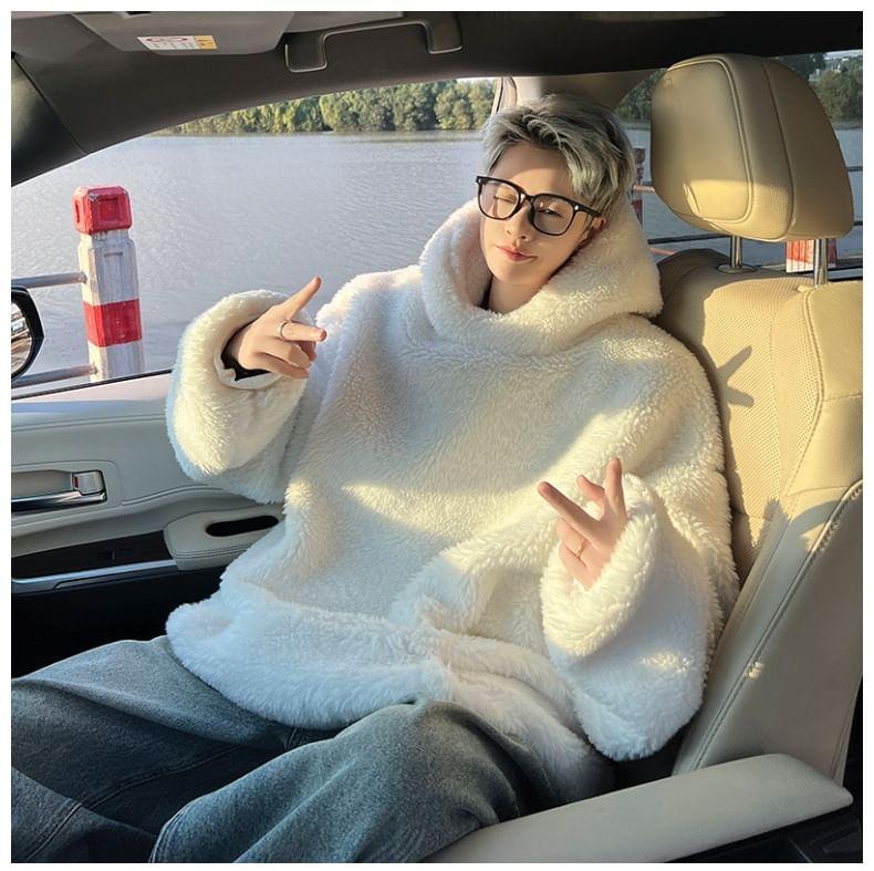 Plain Fluffy Oversized Hoodie Product Image