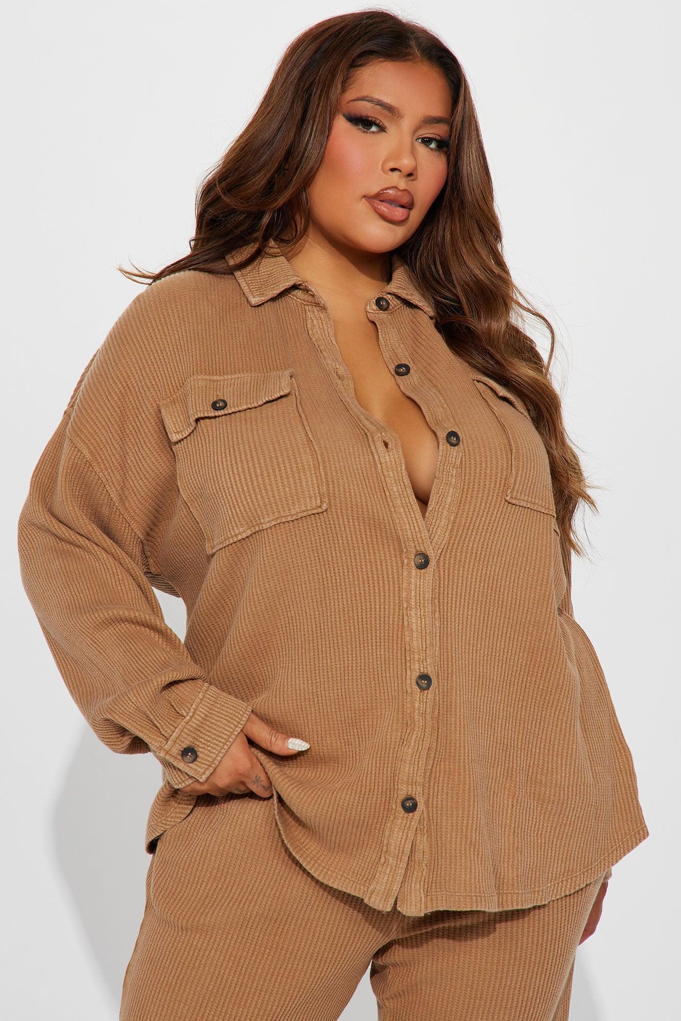 Kaylah Thermal Pant Set - Brown Product Image