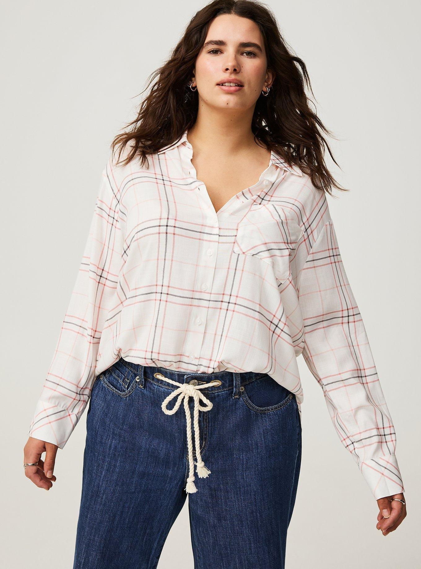 Drop Shoulder Button-Front Shirt Product Image