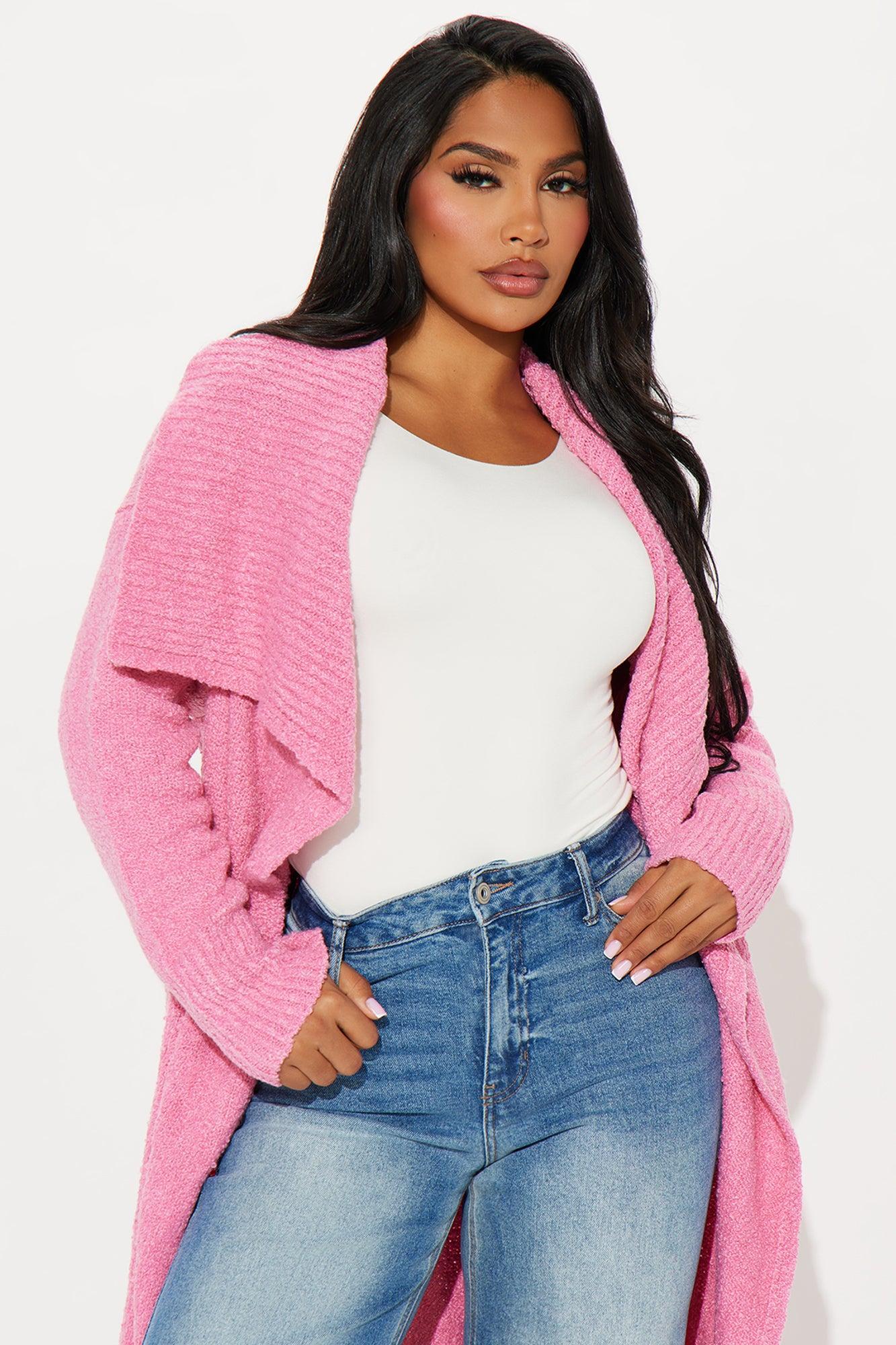 Coziest Feeling Cardigan - Pink Product Image