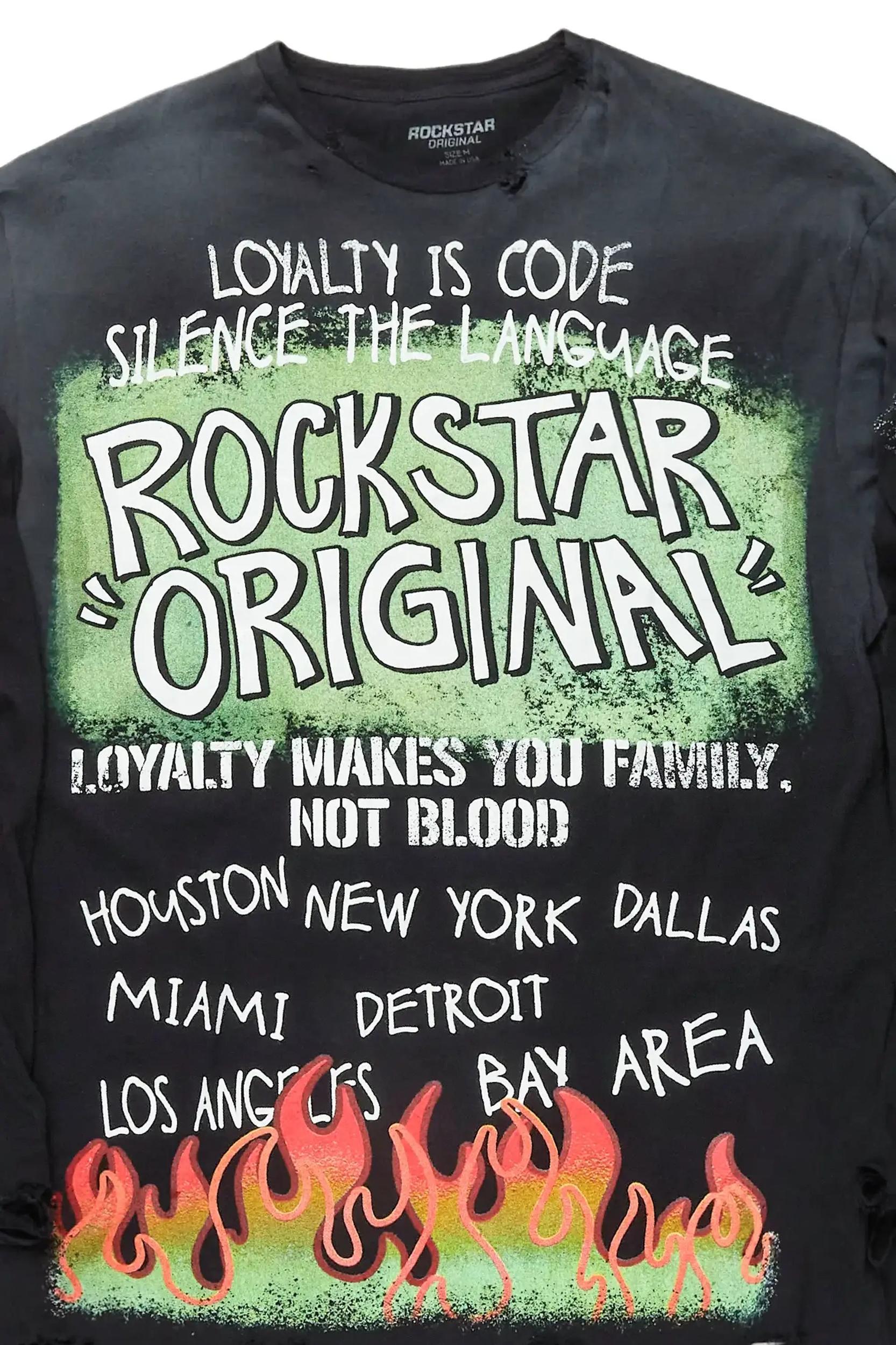 Bridgette Black Long Sleeve Graphic T-Shirt Female Product Image