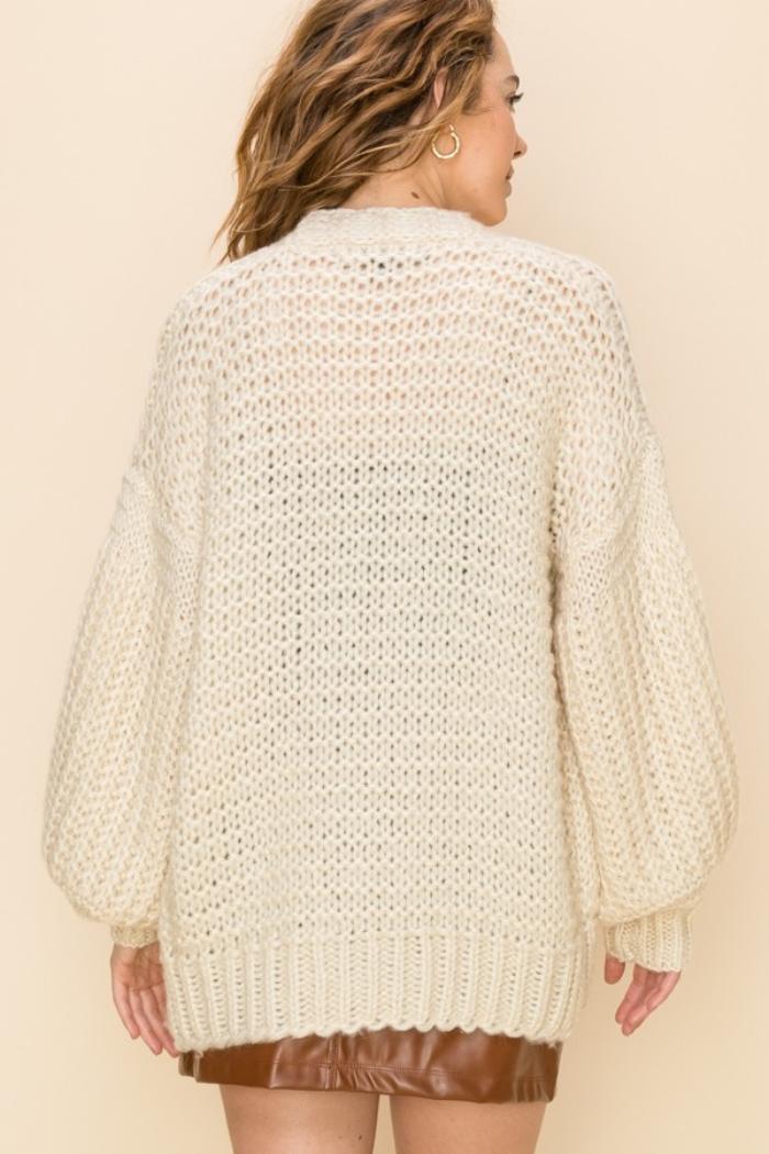Knit Chunky Open Sweater Product Image