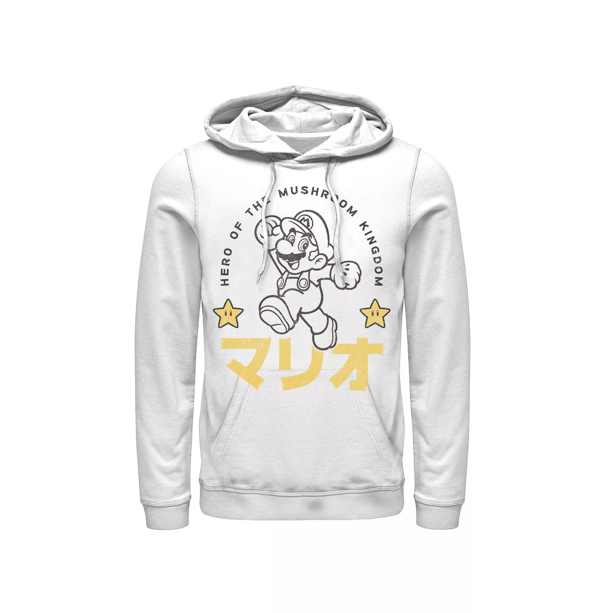 Men's Nintendo Super Mario Hero Stars Kanji Portrait Hoodie,  Product Image