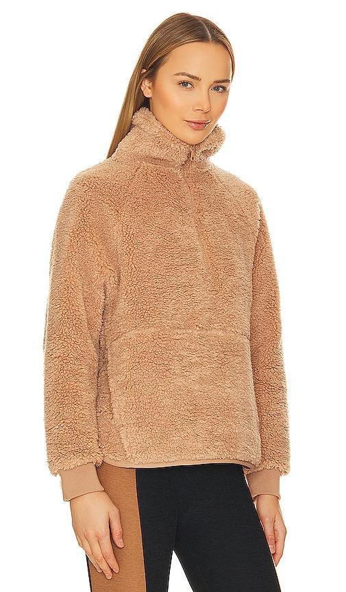 Beyond Yoga Take Flight Sherpa Pullover (Camel) Women's Clothing Product Image