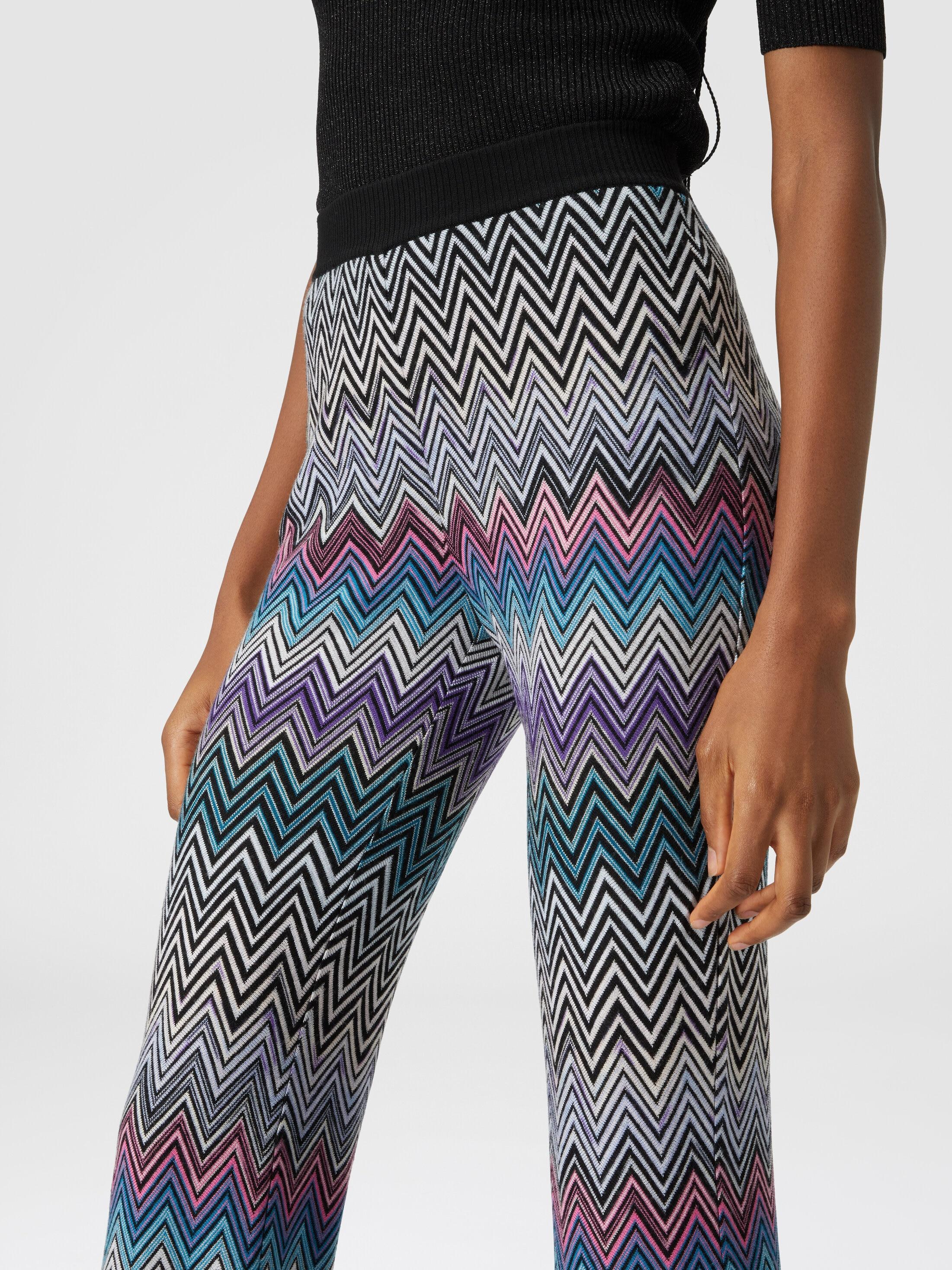 Flare zig zag wool trousers Product Image