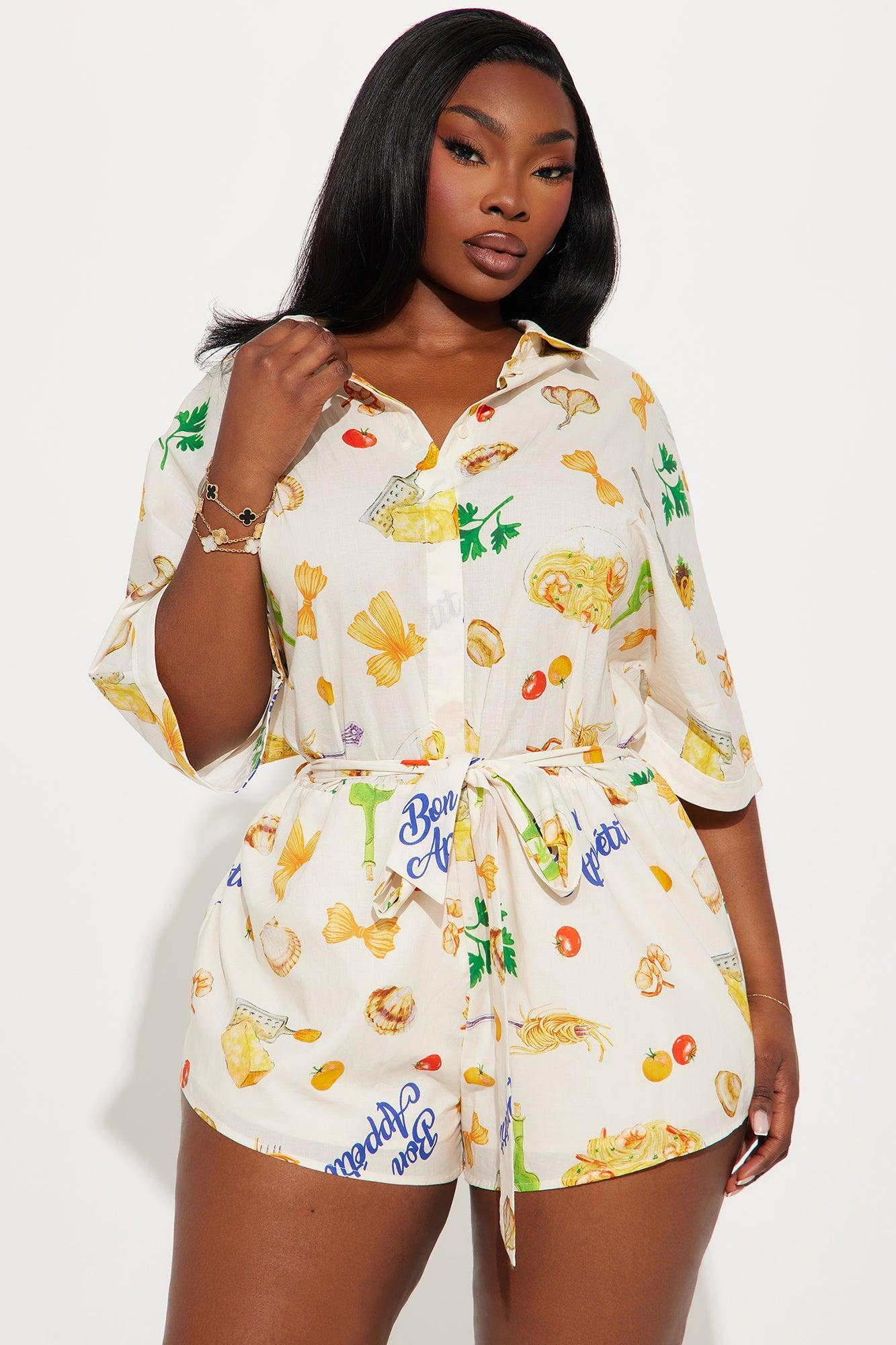 Bon Appetit Romper - White/combo Product Image