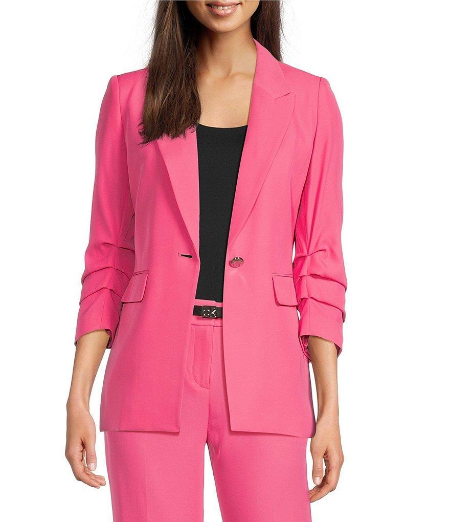 Calvin Klein Notch Collar 1-Button Jacket Product Image