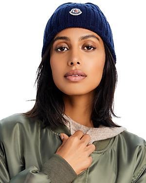 Ribbed Wool Beanie with Logo Patch Product Image