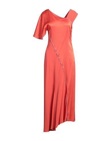 VICTORIA BECKHAM Woman Midi Dress Coral Size 6 Acetate, Viscose In Red Product Image