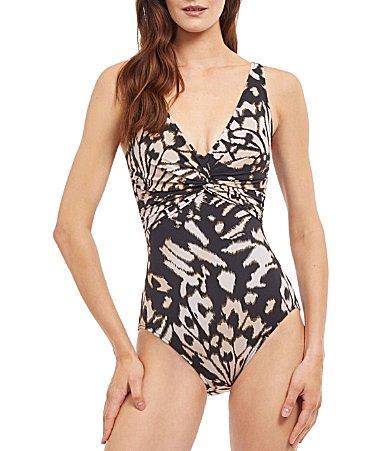 Gottex Miss Butterfly Surplice One Piece Swimsuit Product Image