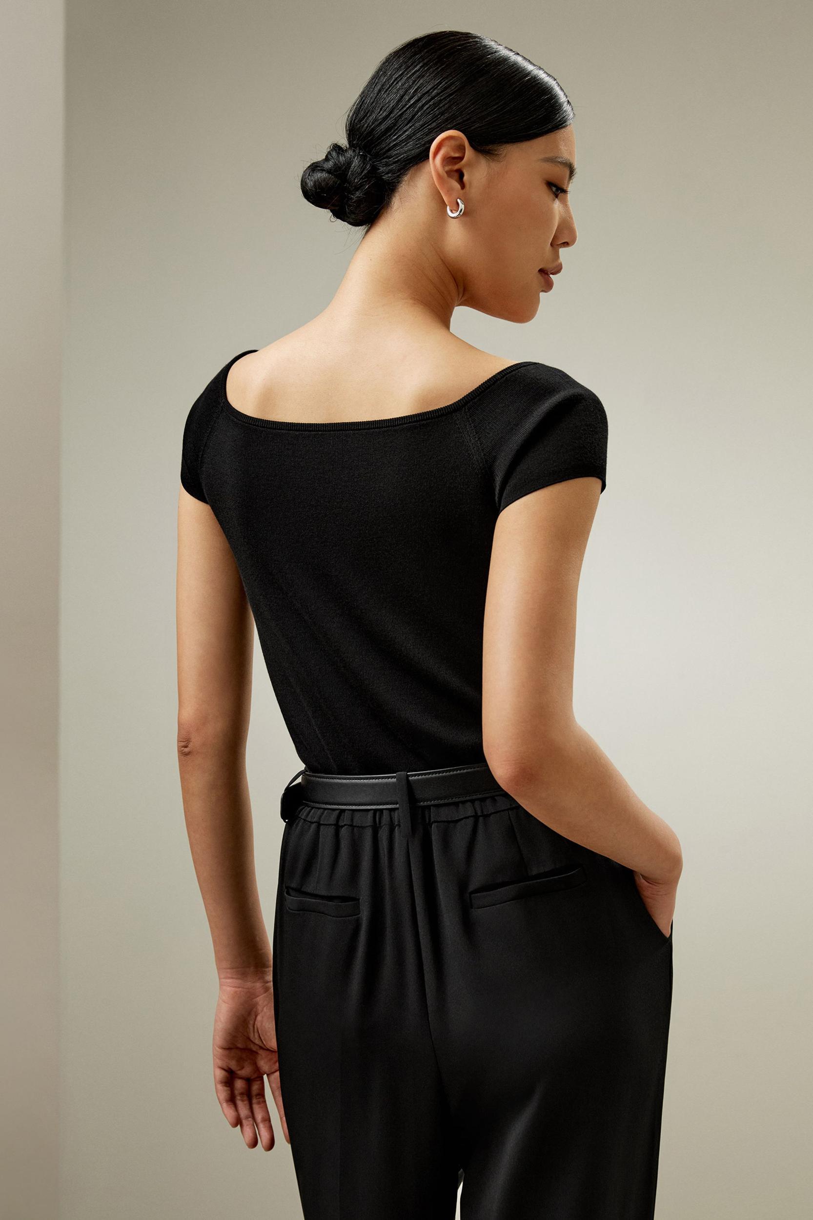 Off-Shoulder Sweater Top Product Image