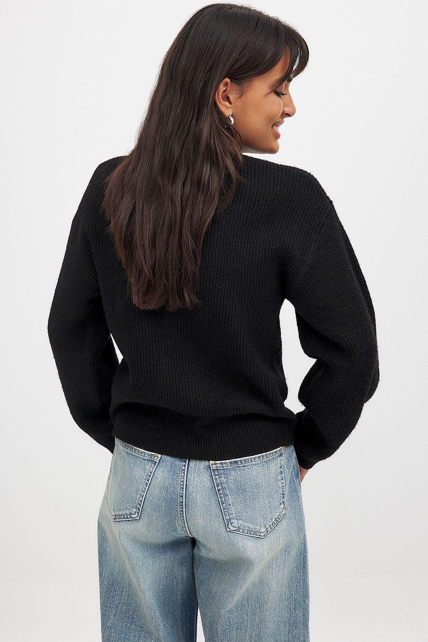 Knitted Volume Sleeve Sweater Product Image