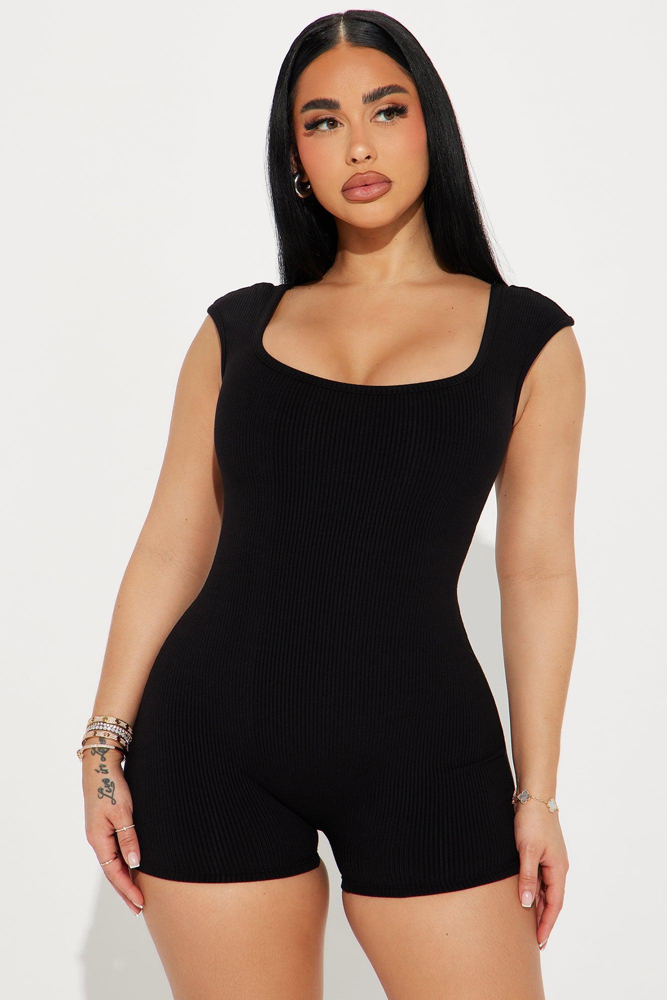 Rachel Snatched Romper - Black Product Image