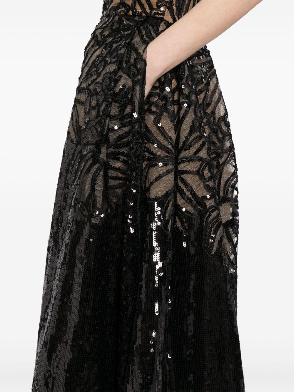 sequin-embroidered gown Product Image