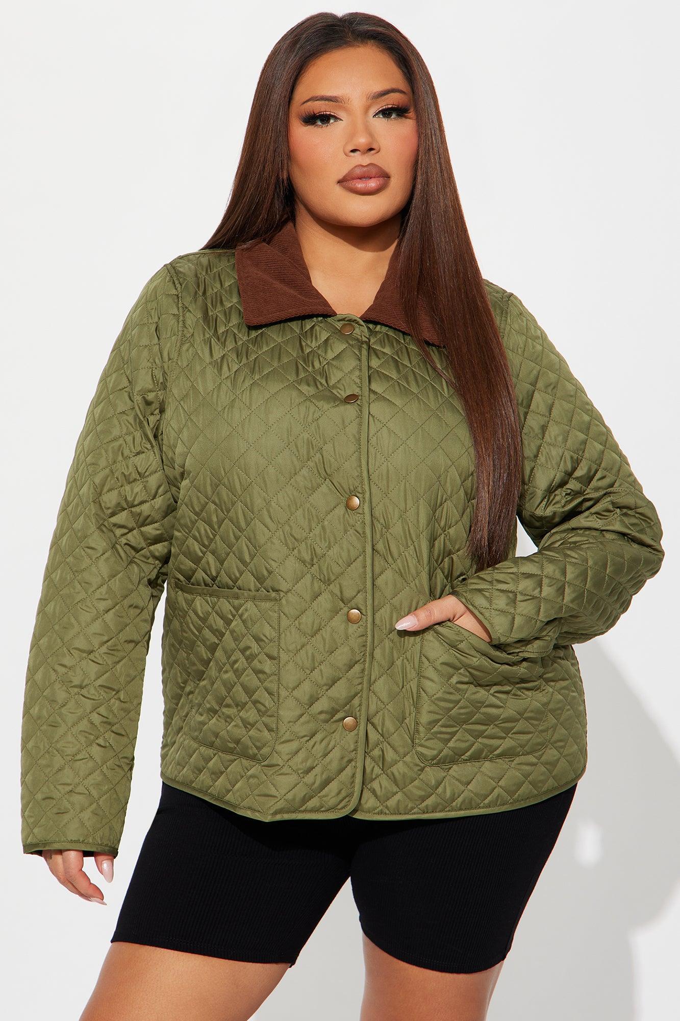 Lissette Quilted Jacket - Olive Product Image
