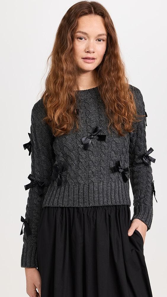 English Factory Cable Bow Knit | Shopbop Product Image