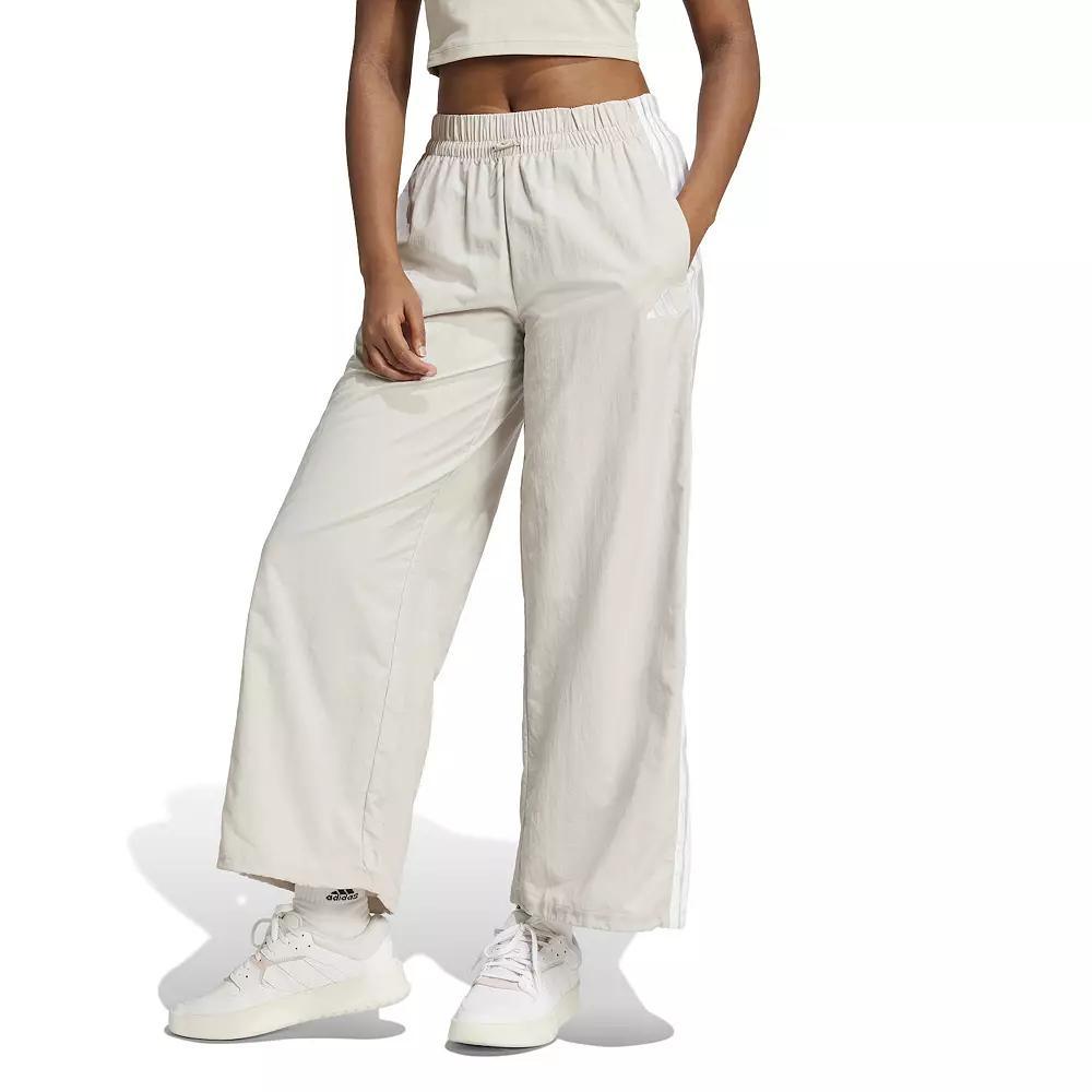 Women's adidas Essentials 3-Stripes Woven Parachute Sportswear Pants, Size: XL, Wonder Alumina Product Image