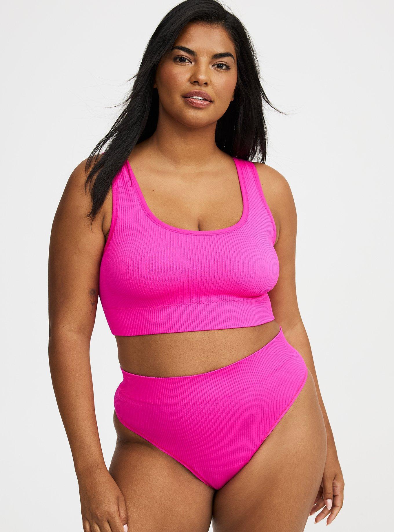 Seamless Ribbed High-Rise Thong Panty Product Image