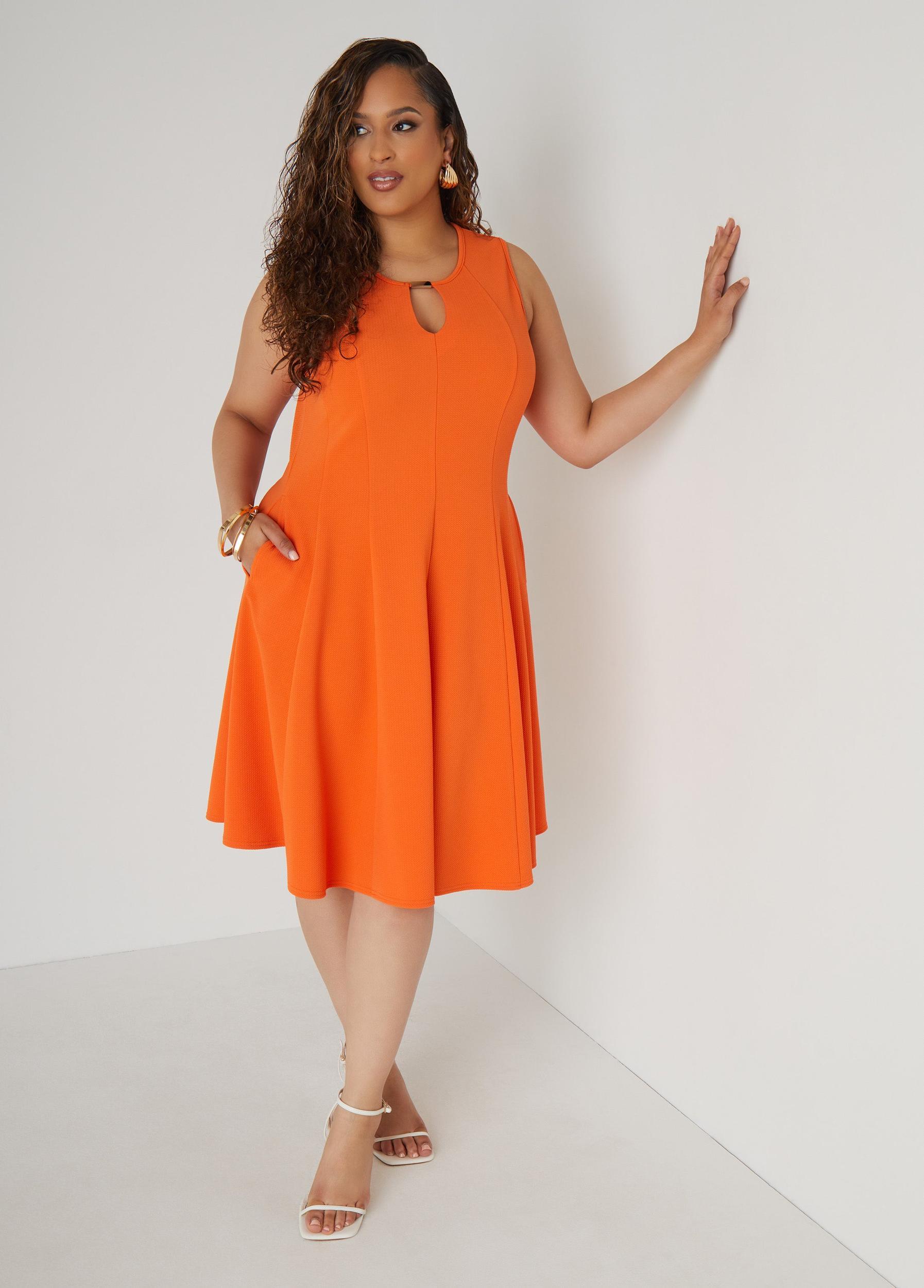 Textured Knit A Line Dress Product Image