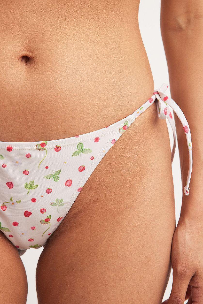 Tie Strap Bikini Panty Flower Product Image