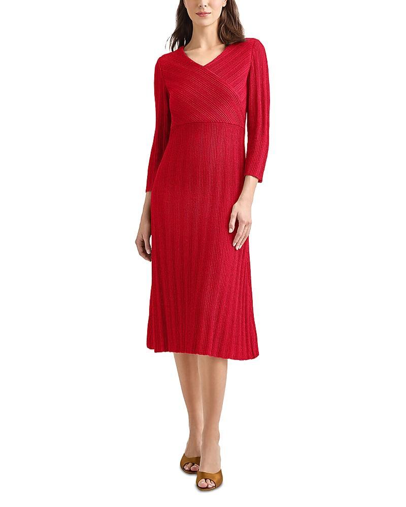 Misook Textured Knit Midi Dress Product Image