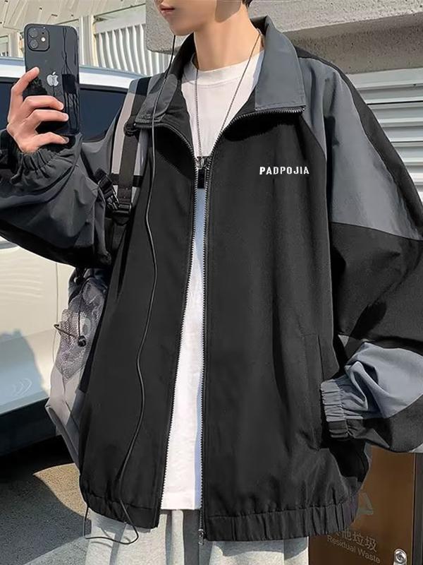 Men's Contrast Zip Up Jacket Product Image