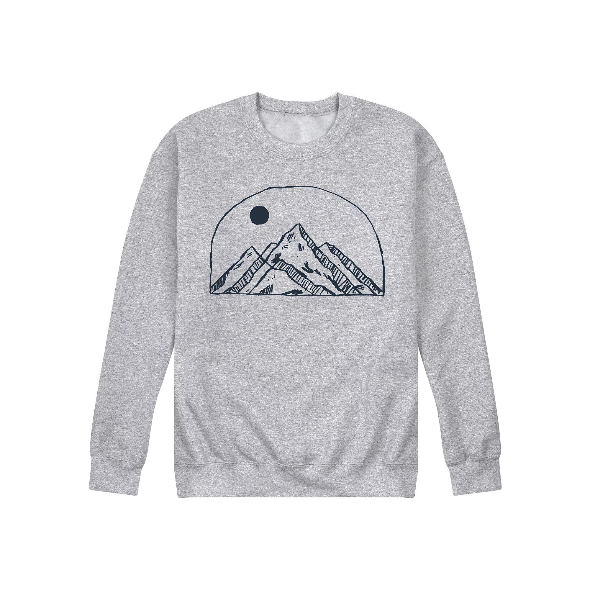 Men's Mountain Sketch Sweatshirt, Size: XXL, Gray Product Image