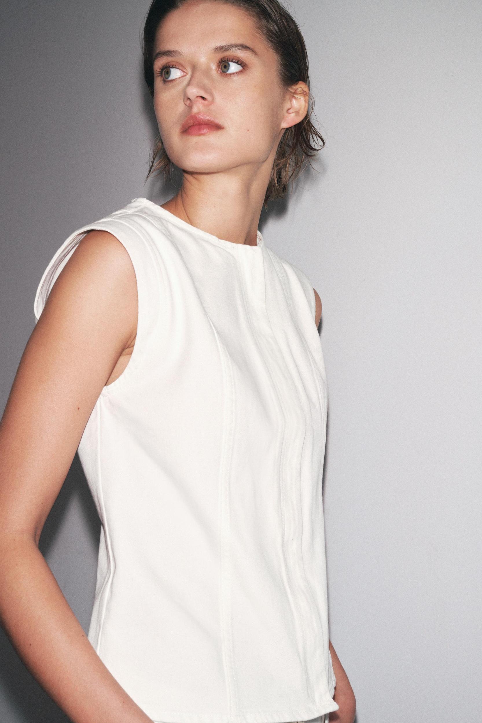 ZW COLLECTION DENIM TOP Product Image