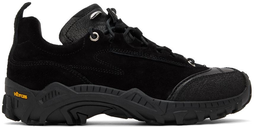 OUR LEGACY Black Gabe Sneakers In Stealth Black Leathe Product Image