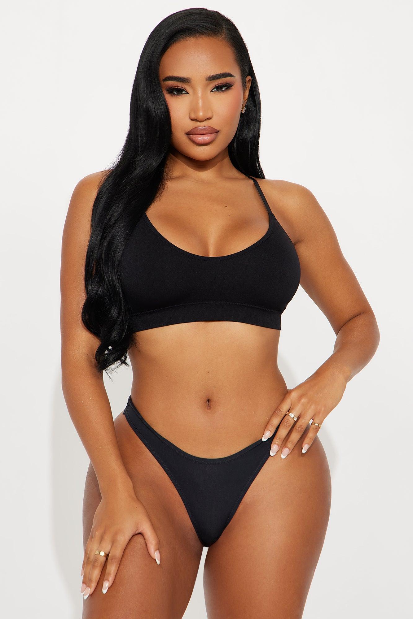 Smooth And Ready Seamless Triangle Bralette - Black Female Product Image