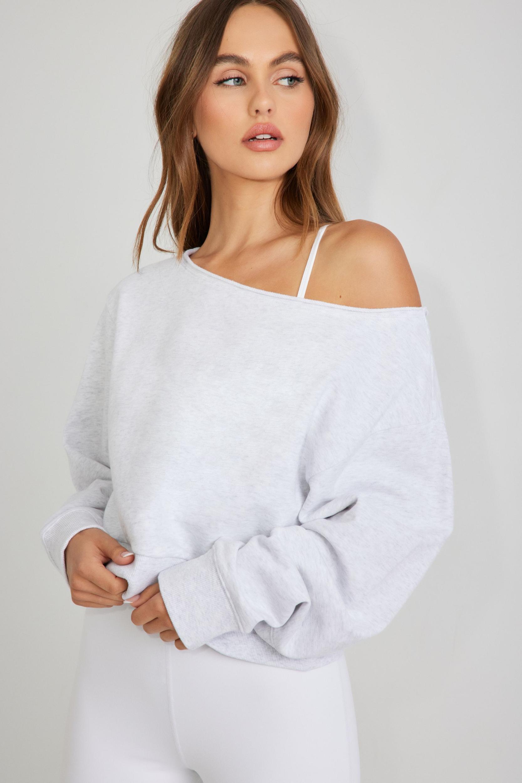 SoftTerry Off Shoulder Sweatshirt Product Image