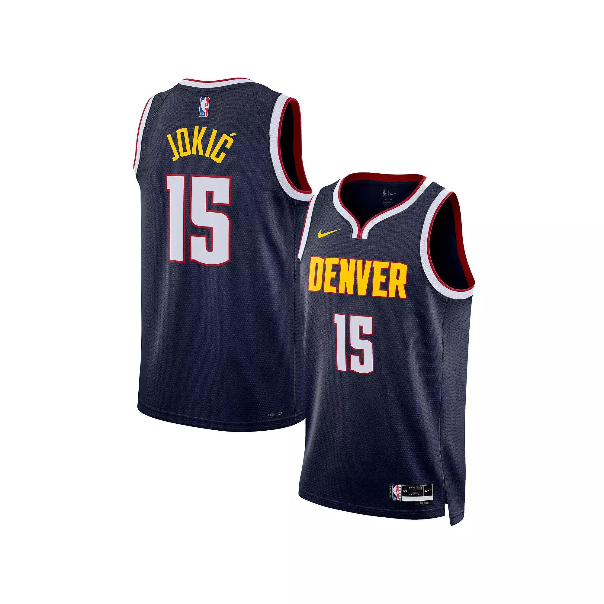 Men's Nike Nikola Jokic Navy Denver Nuggets 2022/23 Swingman Jersey - Icon Edition,  Product Image