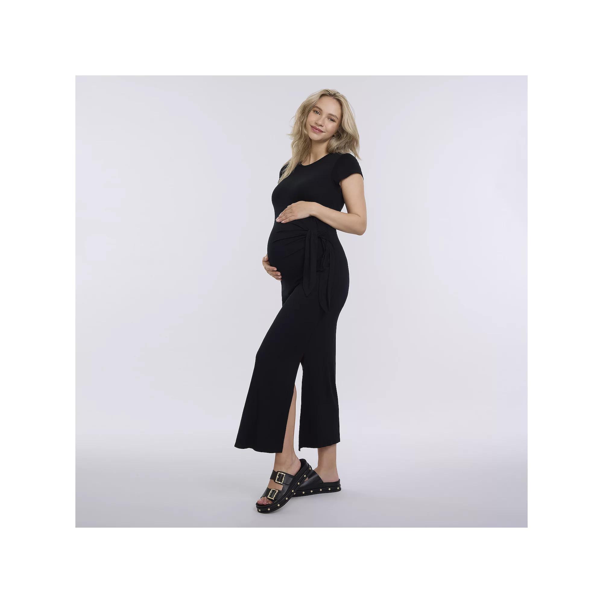 Maternity Motherhood Tie Detail Midi Dress, Women's,  Product Image