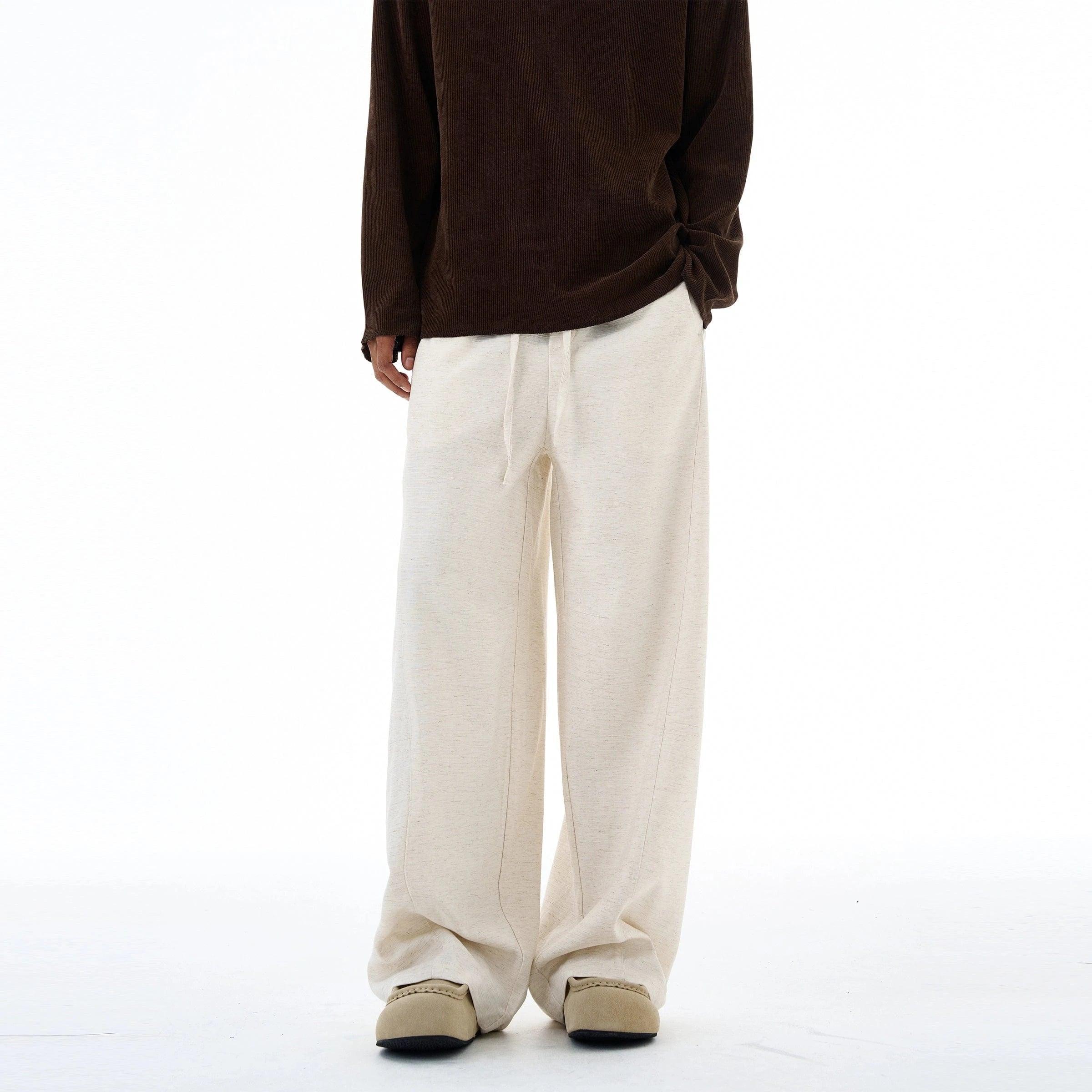 RT No. 19530 LINEN LAZY STRAIGHT PANTS Product Image