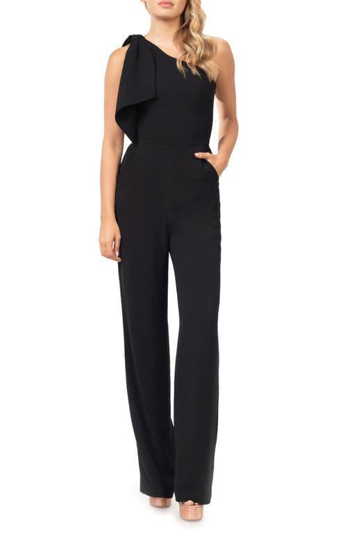 Womens Tiffany Asymmetric Stretch Crepe Wide-Leg Jumpsuit Product Image