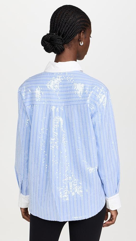 English Factory Sequin Stripe Shirt | Shopbop Product Image