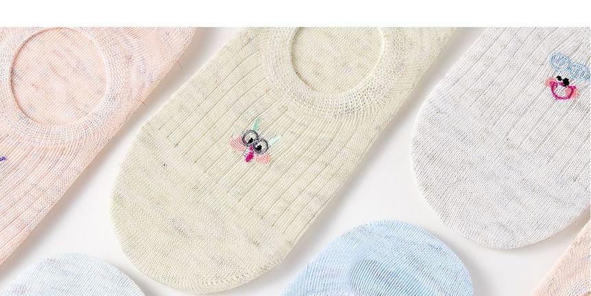 Embroidered No Show Socks Set Product Image