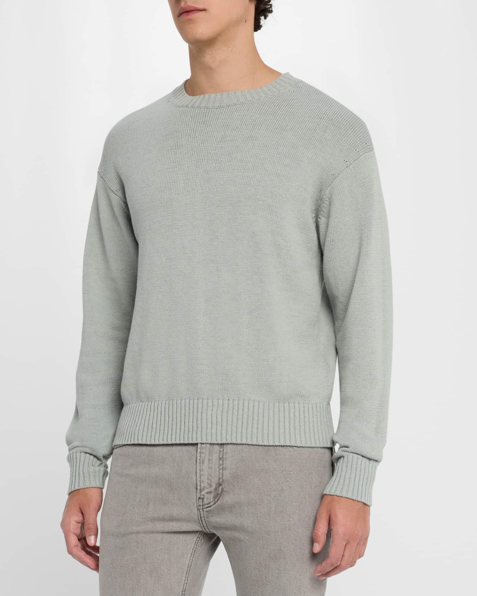 Men's Crewneck Silk-Cotton Knit Sweater Product Image