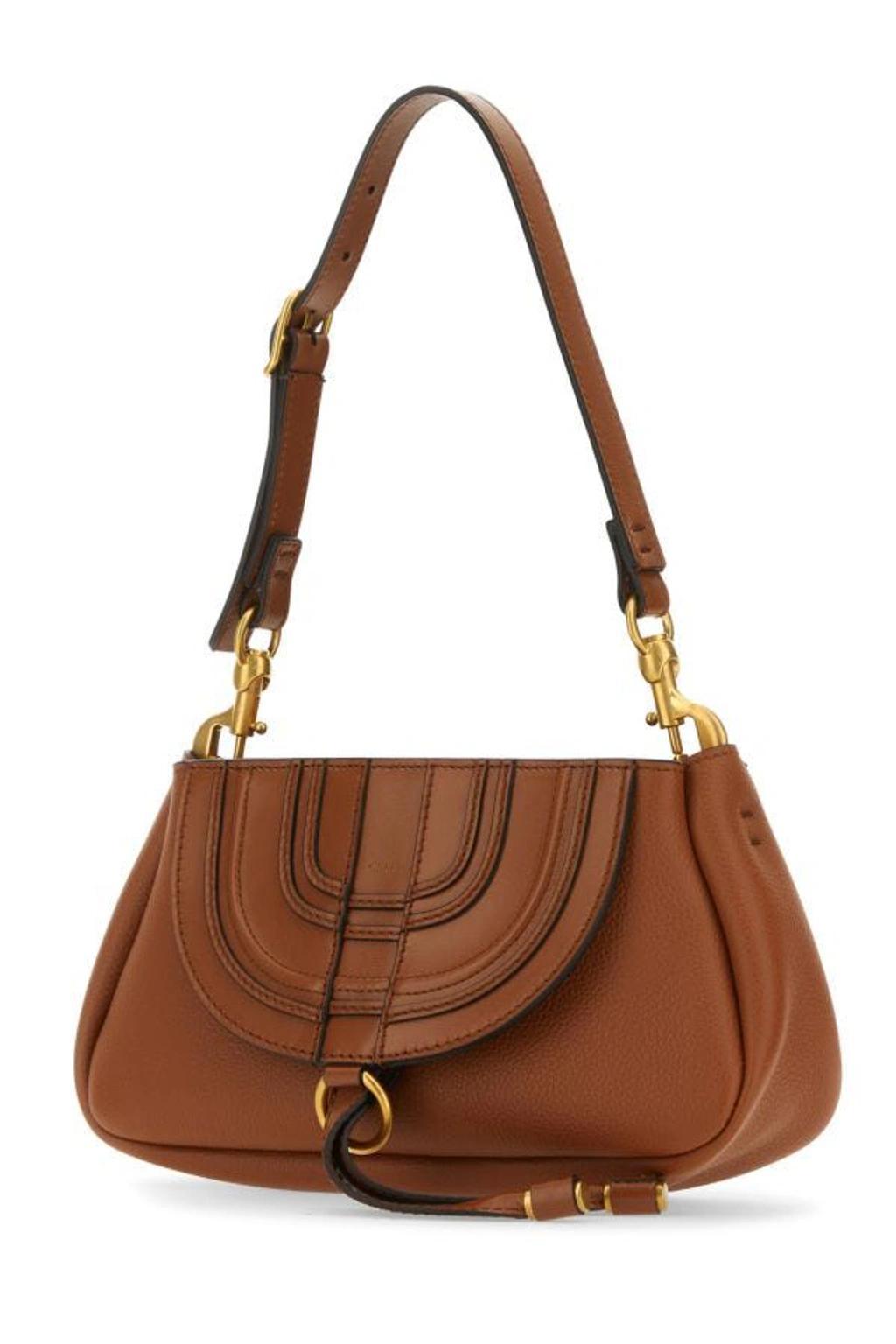 CHLOÉ Chloe Woman Brown Suede Marcie Clutch Product Image