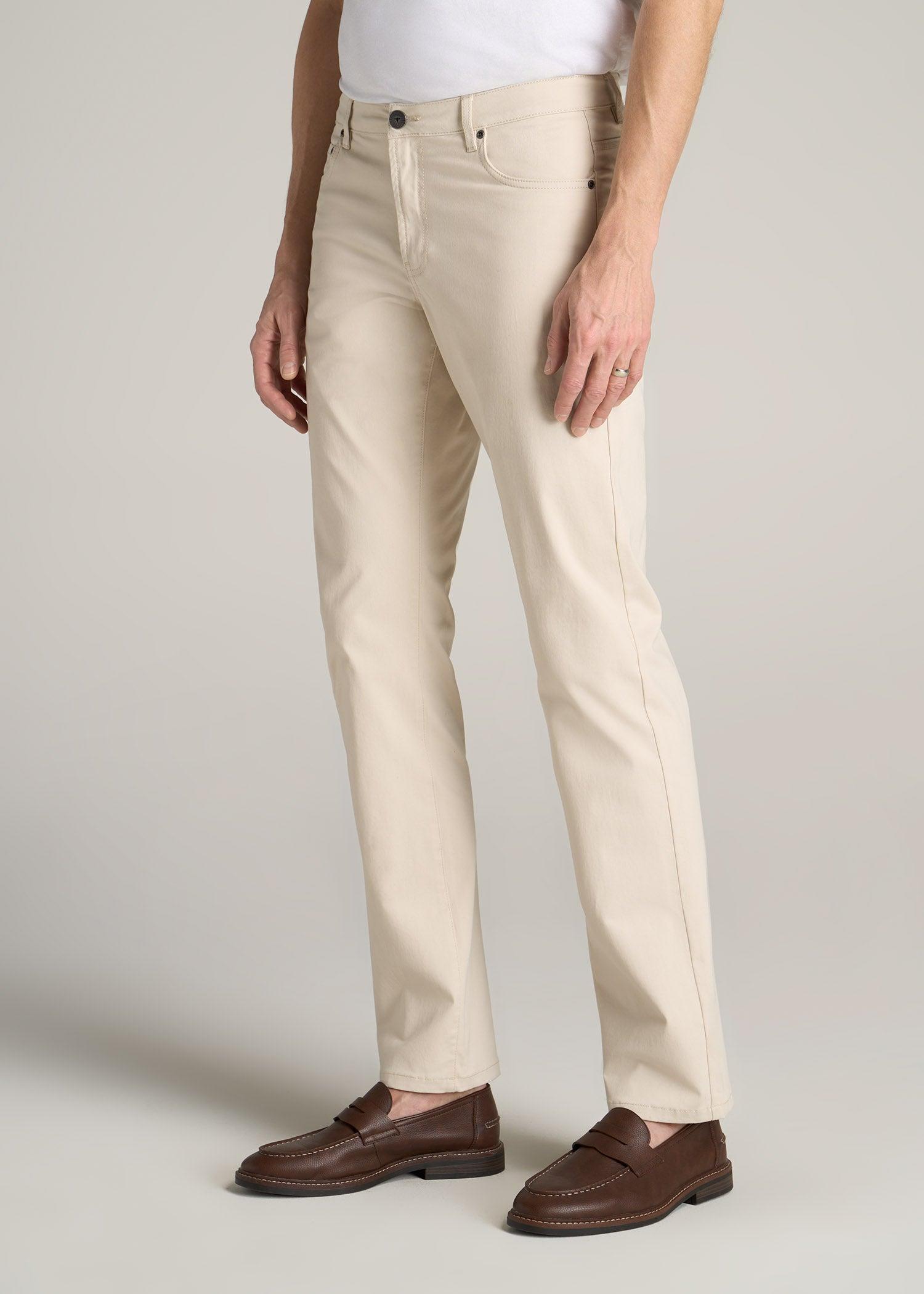 Carman TAPERED Fit Five Pocket Pants for Tall Men in Pebble Grey Male Product Image