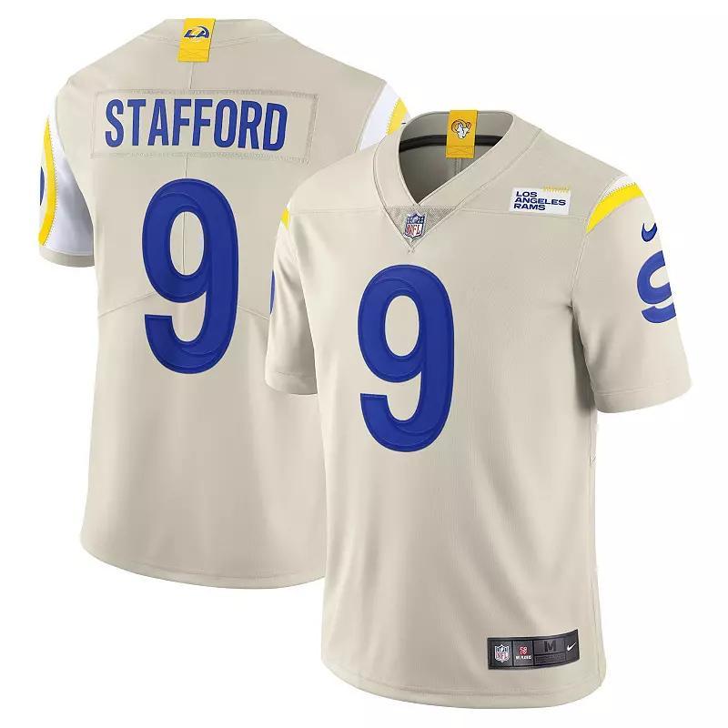 Mens Nike Matthew Stafford Bone Los Angeles Rams Vapor Limited Jersey Product Image