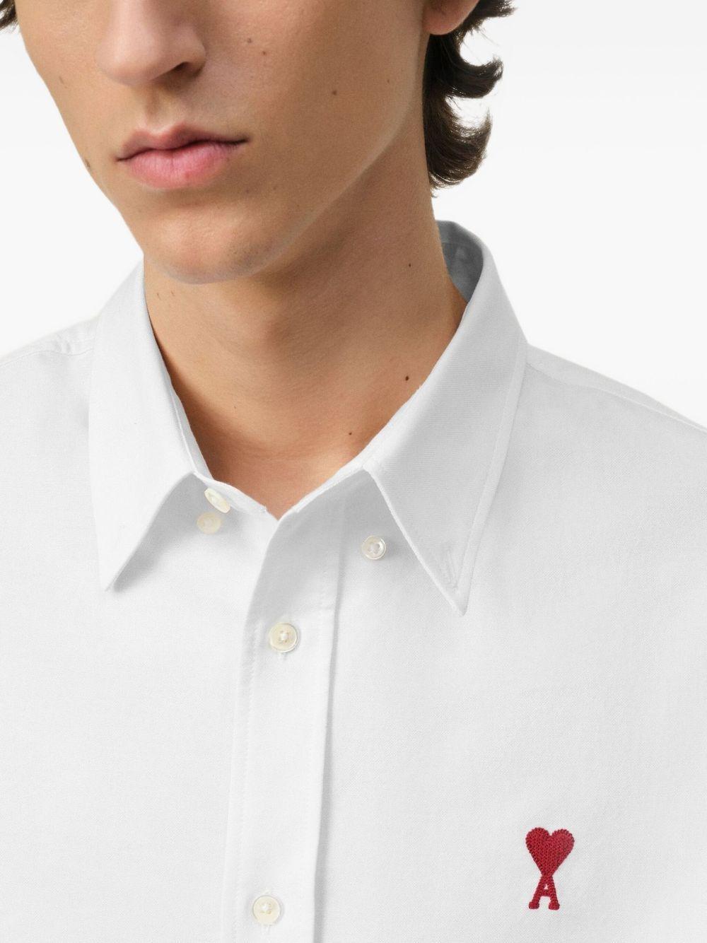 logo-embroidered poplin shirt Product Image