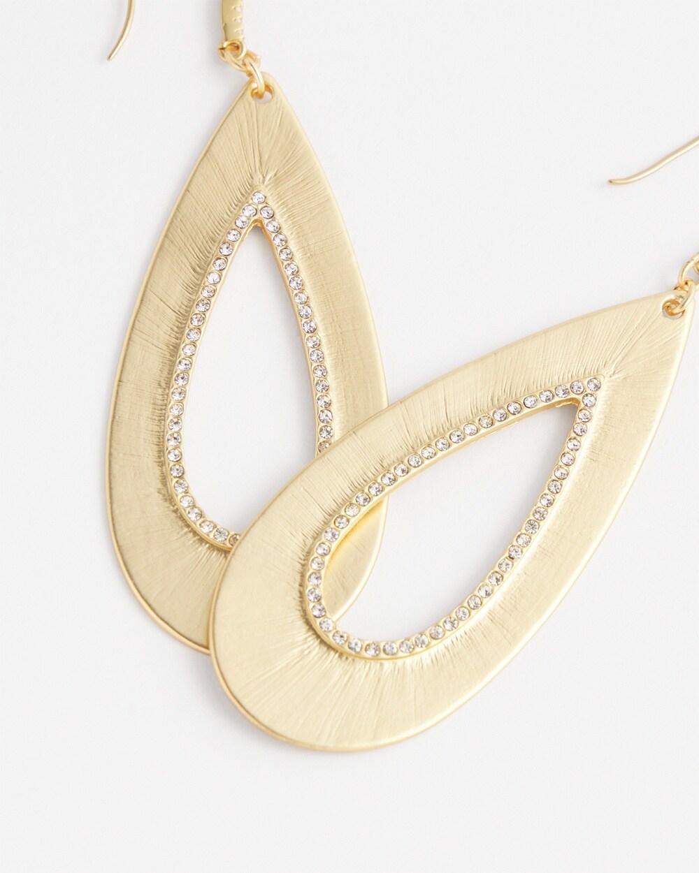 No Droop™ Gold Tone Teardrop Earrings Product Image