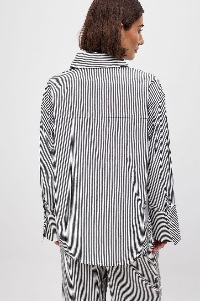 Oversized Striped Shirt Product Image
