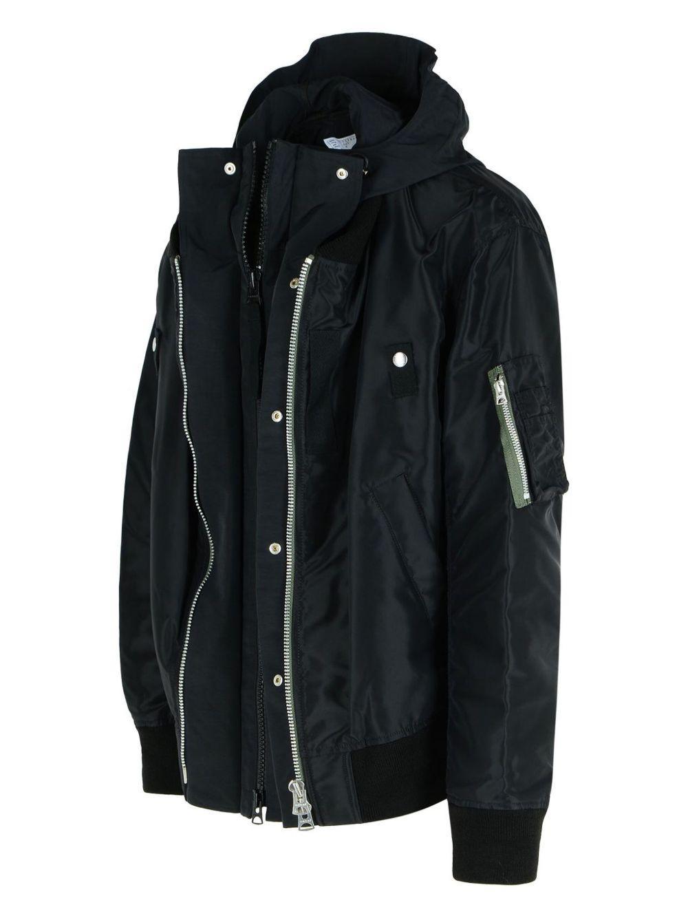 zip-front hooded jacket Product Image