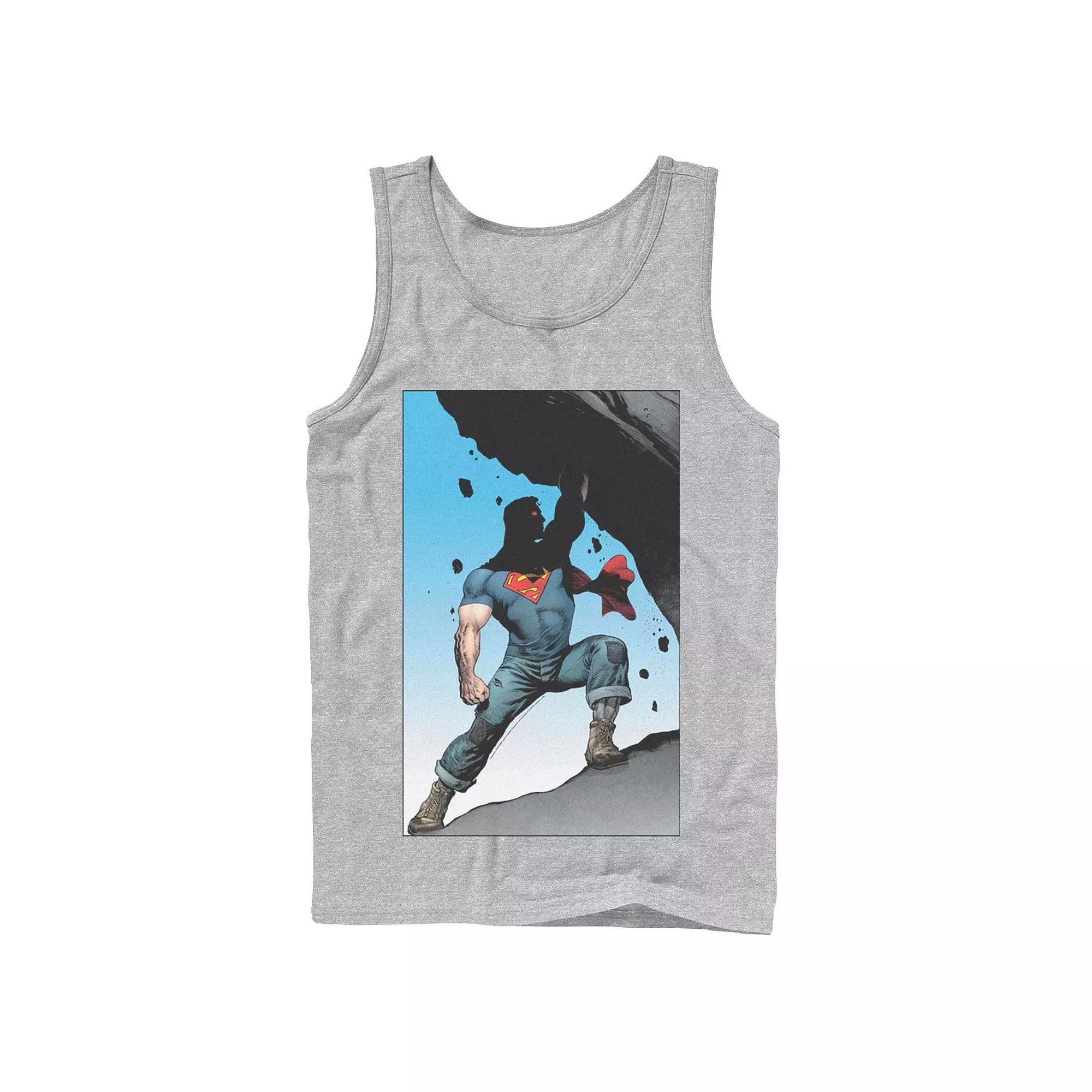 Men's DC Comics Superman Power Lift Comic Poster Tank Top,  Product Image