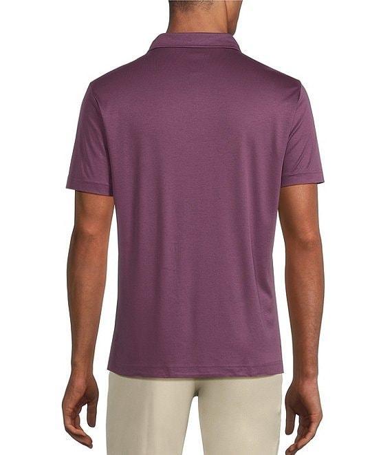 Murano Big & Tall Liquid Luxury Slim Fit Solid Interlock Short Sleeve Polo Shirt Product Image