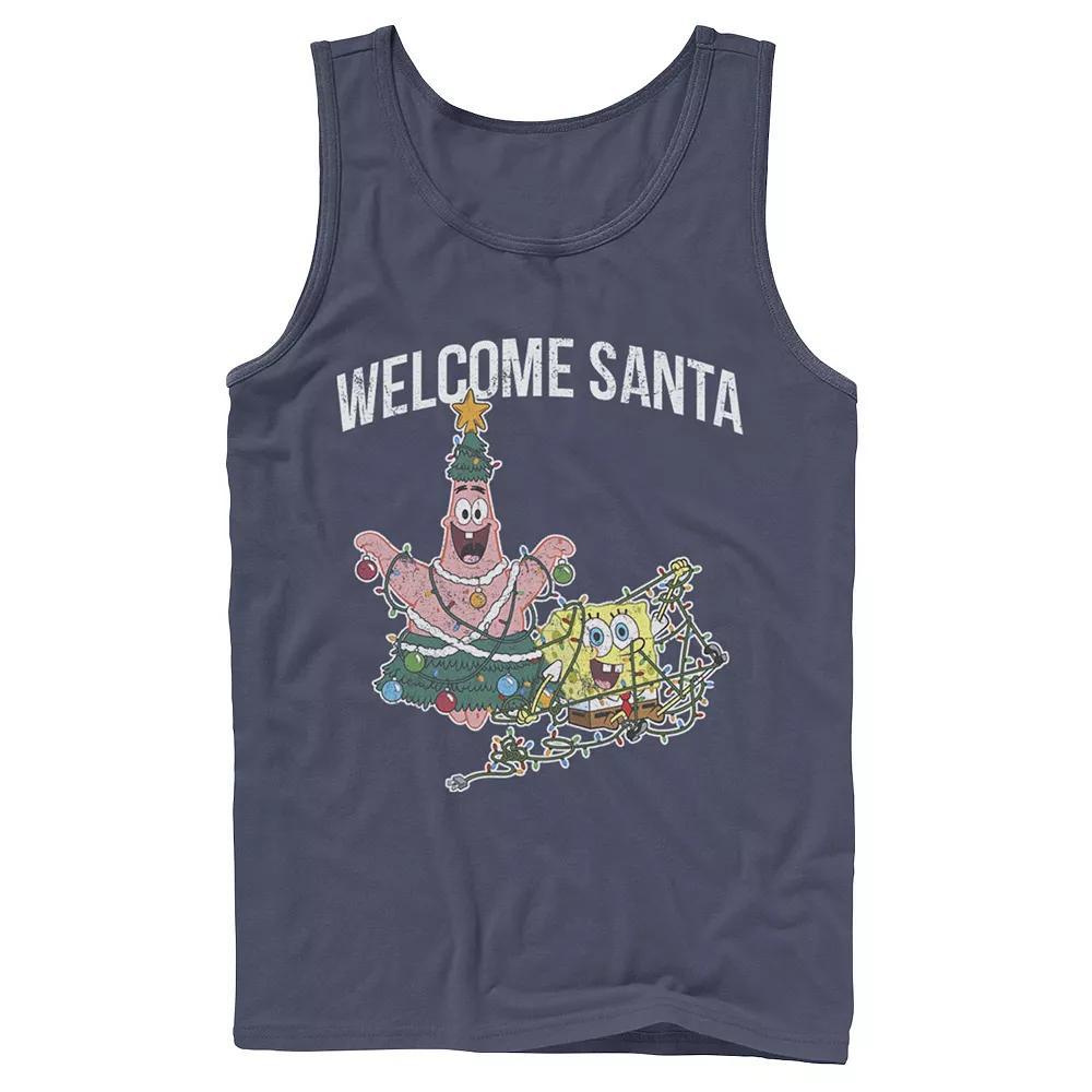 Men's Nickelodeon Spongebob Squarepants Patrick Star Welcome Santa Christmas Graphic Tank Top,  Product Image