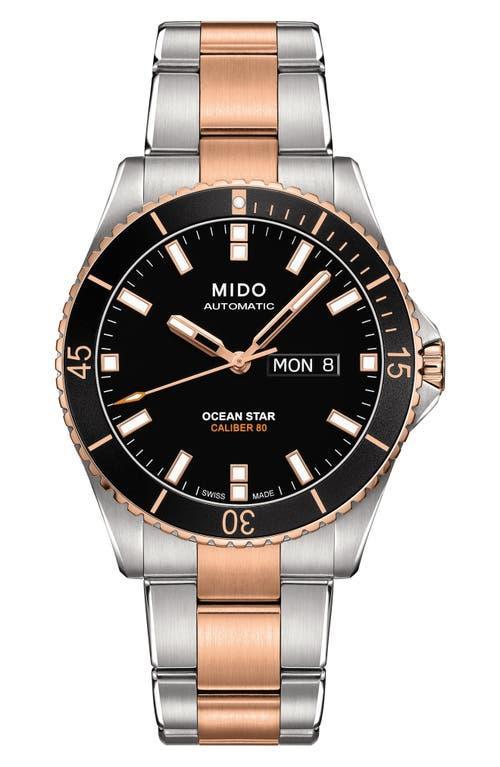 Mido Mens Swiss Automatic Ocean Star Captain V Two-Tone Stainless Steel Bracelet Watch 42.5mm Product Image