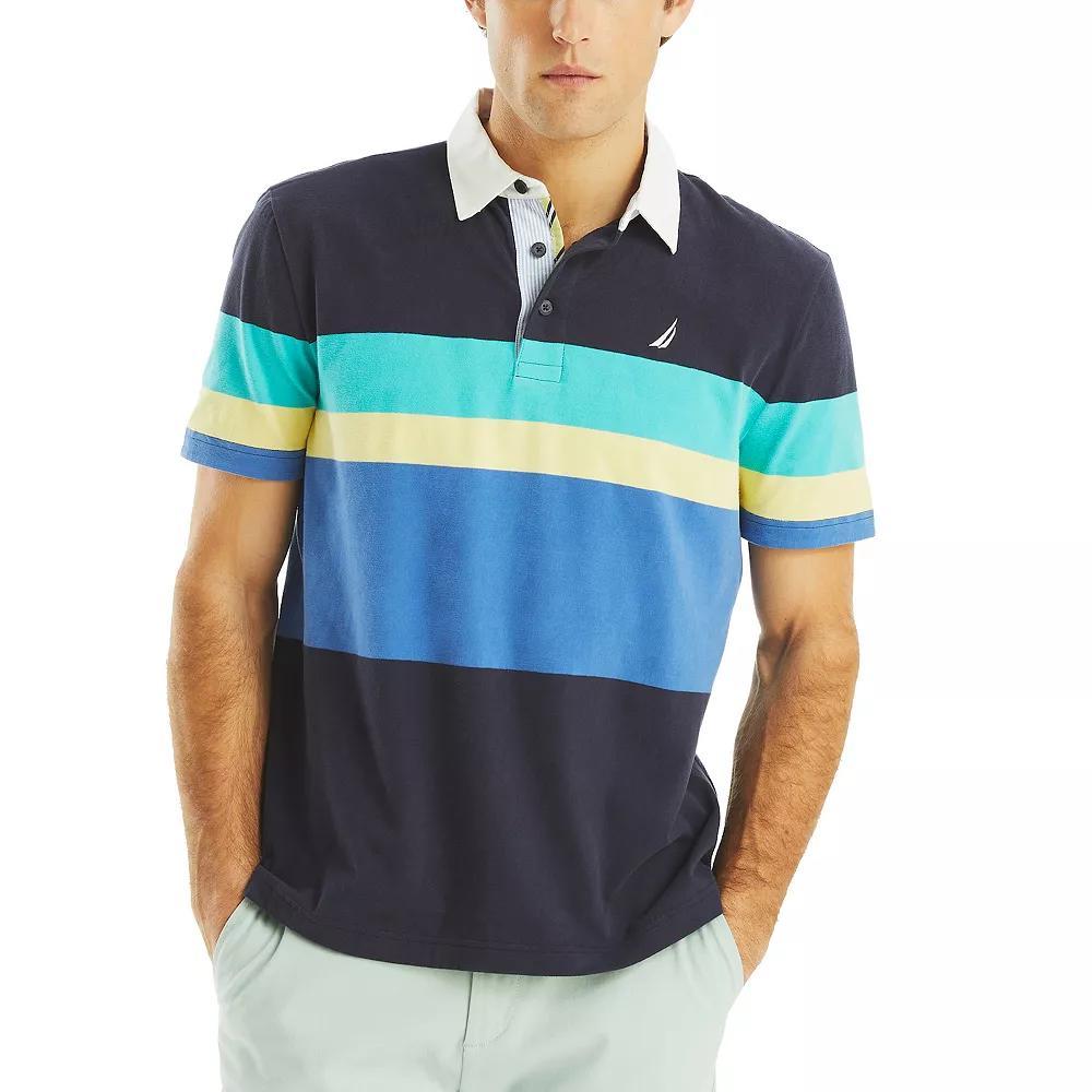 Men's Nautica Striped Polo, Size: XXL, Blue Stripe Product Image